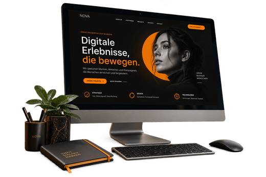 KI-generiertes Symbolmotiv für Web