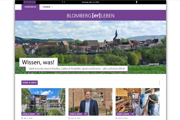 Website BLOMBERG(er)LEBEN