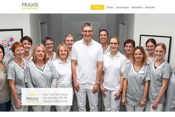 Website der Praxis am Ostring